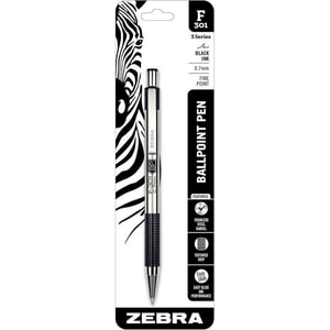 Zebra F-301 Ballpoint Retractable Pen Black